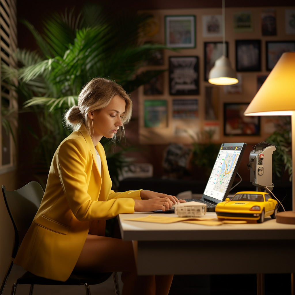 woman in yellow jacket